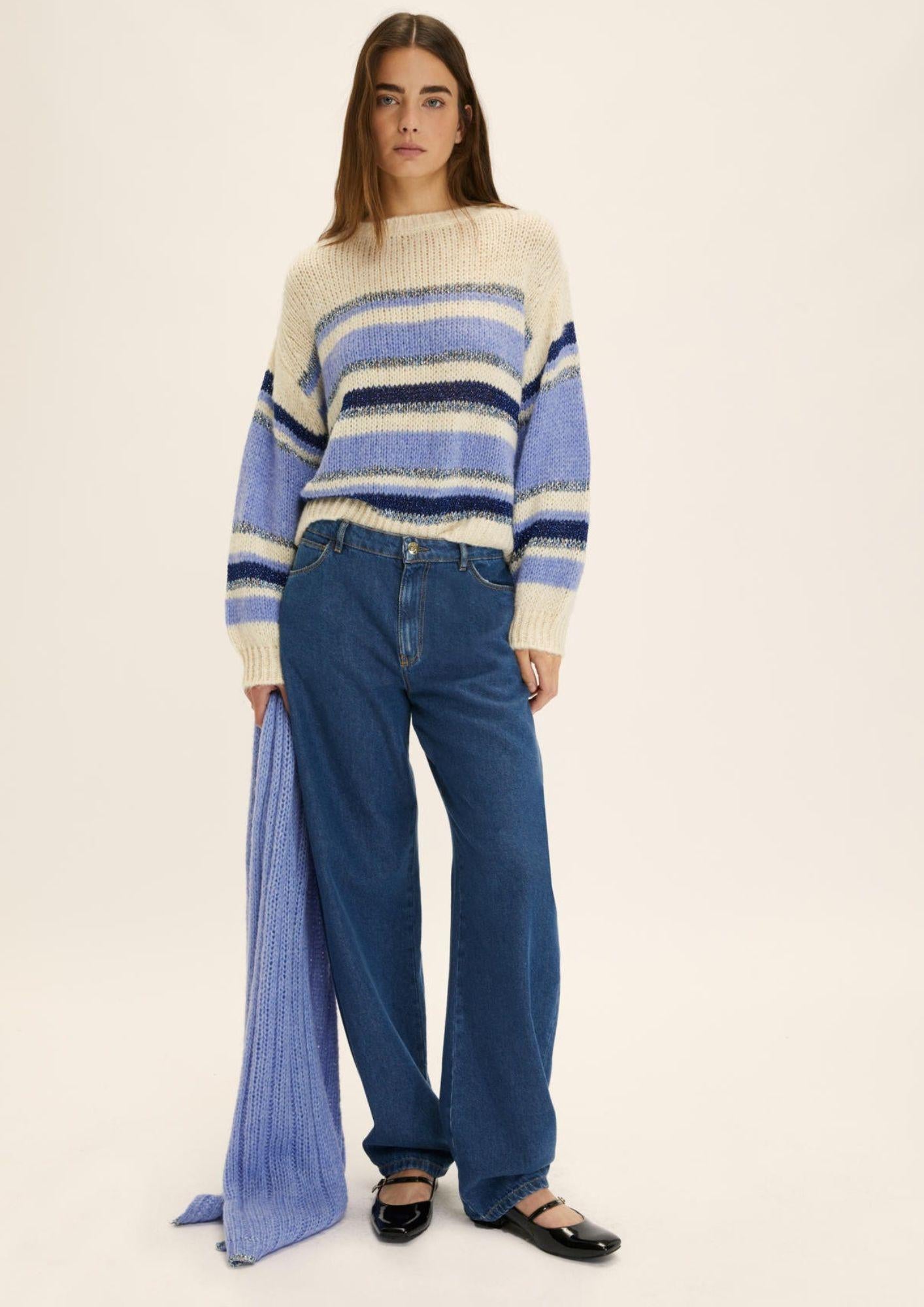 Emme Marella Maglia Donna Loreto Panna e Pervinca 2525366035200 006 EMME MARELLA 