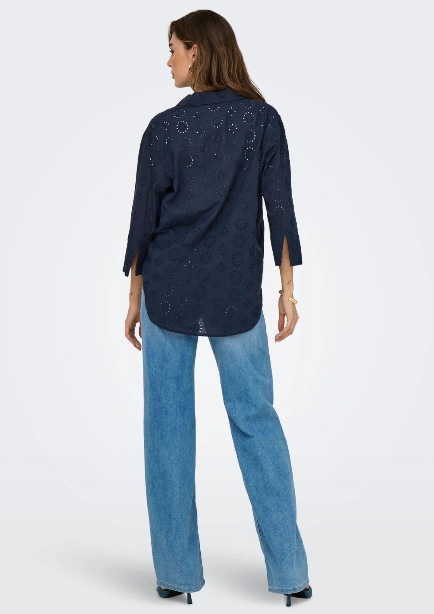 Jacqueline De Yong Camicia Donna Tallie Blu 15292179 Black Iris JACQUELINE DE YONG 