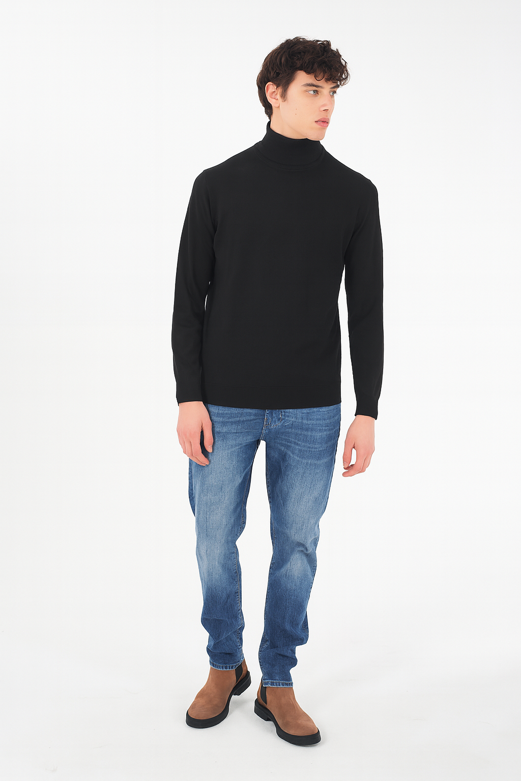 Yes Zee Maglia Dolcevita Uomo Nero M800 HL00 0801 YES ZEE 