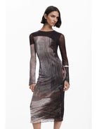 Desigual Vestito disegnato da Mr. Christian Lacroix Donna Marrone 25WWVK01 6044 DESIGUAL 