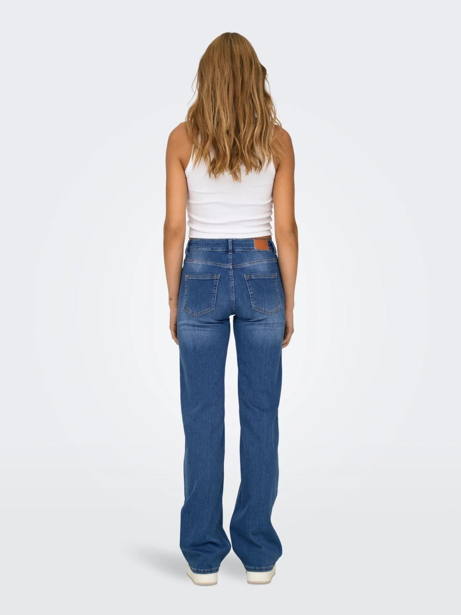 Only Jeans Donna Medium Blue Straight Fit Onlblush 15330787 Medium Blue Denim ONLY 