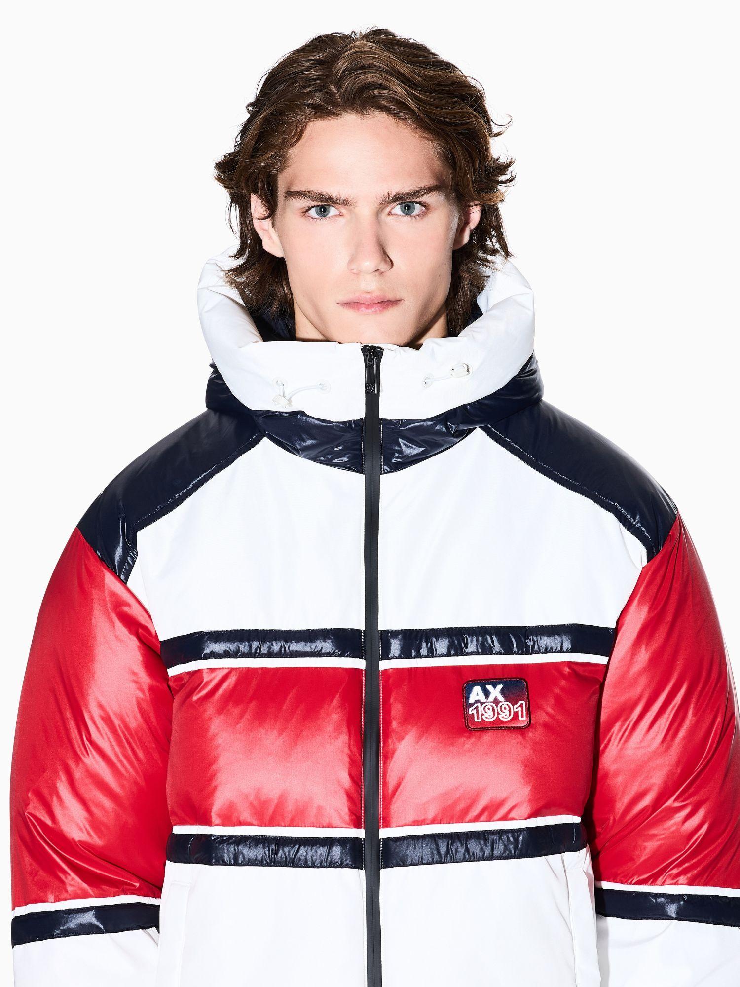 Armani Exchange Giubbotto con bande a contrasto Uomo Bianco XM001495 AF16649 M0055 ARMANI EXCHANGE 