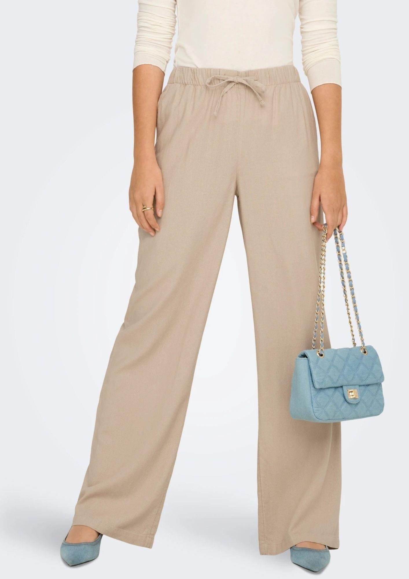 Only Pantalone Donna Goa Beige 15363676 Oxford Tan ONLY 