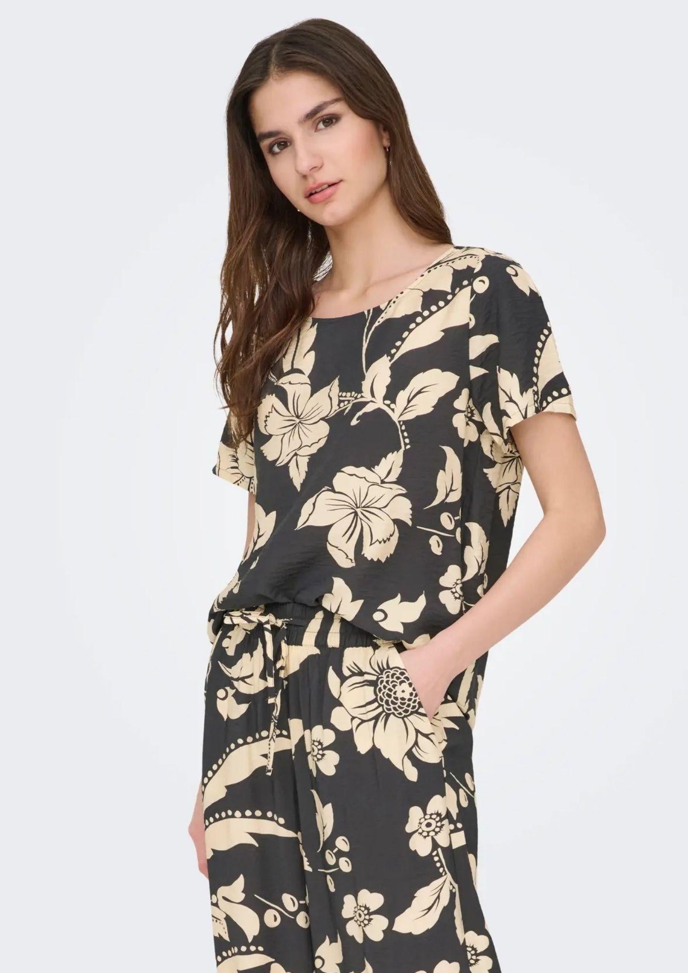 Jacqueline De Yong Top Donna Troya Nero Phantom 15347687 Phantom JACQUELINE DE YONG 