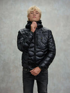 Blauer Piumino ad onde Wave Uomo Nero BLUC03074 6355 999 BLAUER 