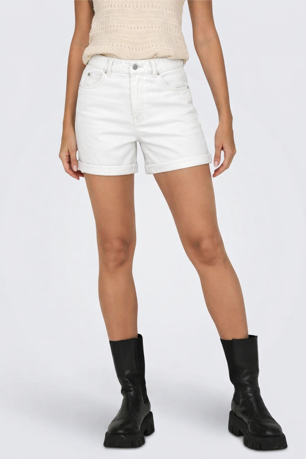 Only Shorts Donna Vega White Denim 15230571 White Denim ONLY 