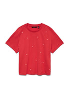 Vero Moda T-Shirt Donna Sola Rossa Con Stampa Butterfly 10341979 Poinsettia BUTTERFLY VERO MODA 
