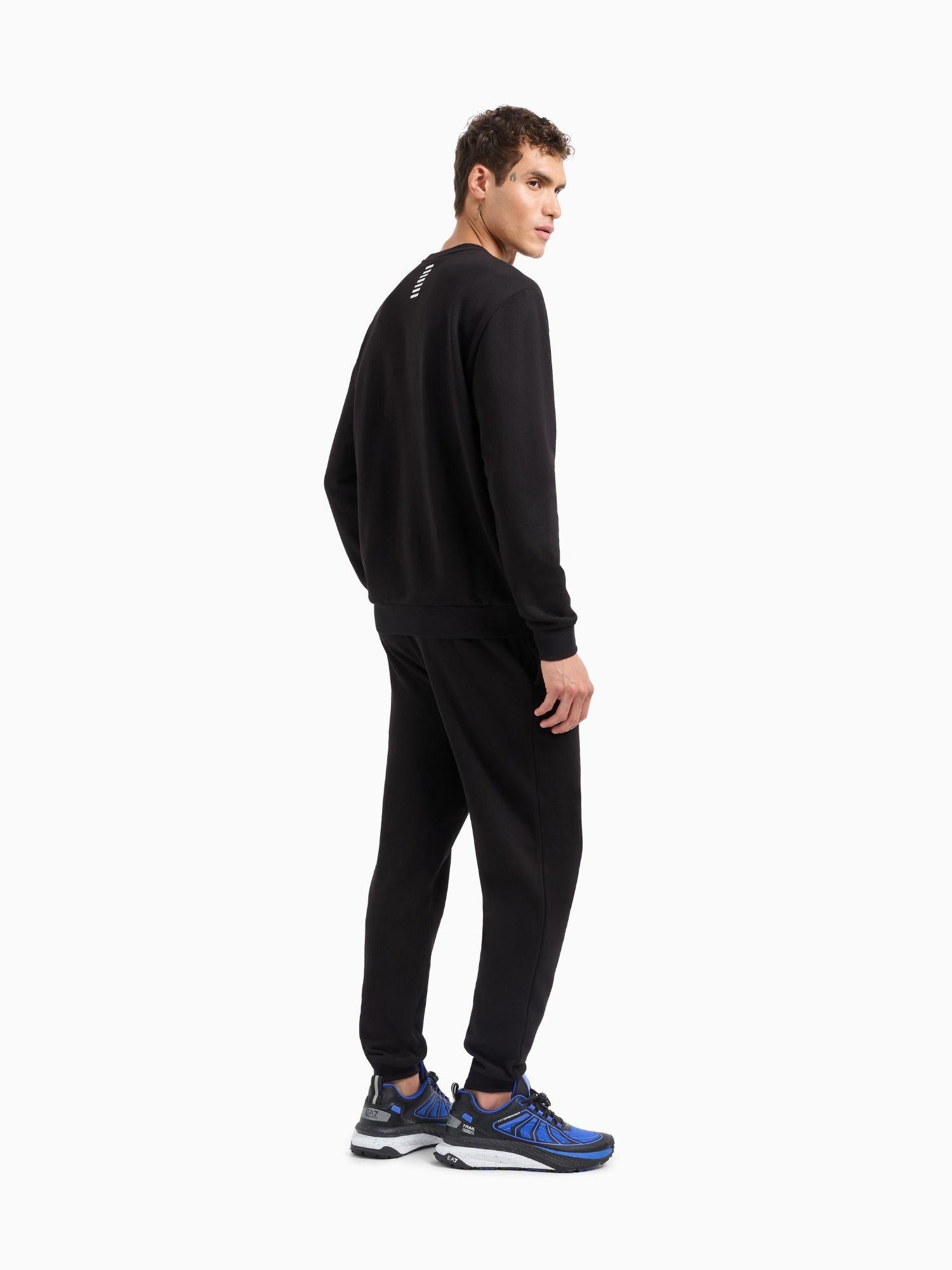 EA7 Emporio Armani Tuta Core Identity in misto cotone Uomo Nero 8NPV66 PJVTZ 1200 EA7 EMPORIO ARMANI 