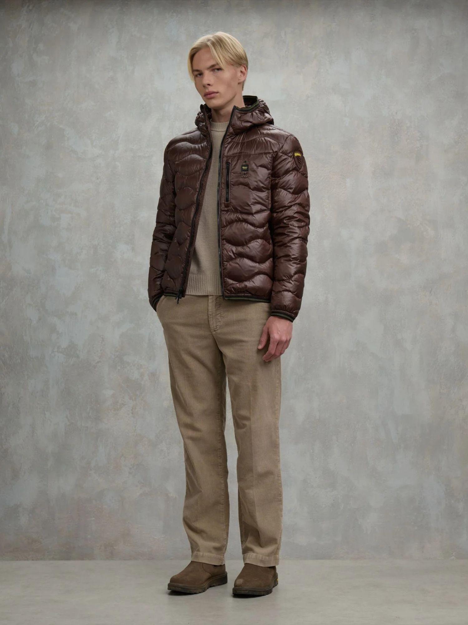 Blauer Piumino ad onde Wave Uomo Castagna BLUC03074 6355 365 BLAUER 