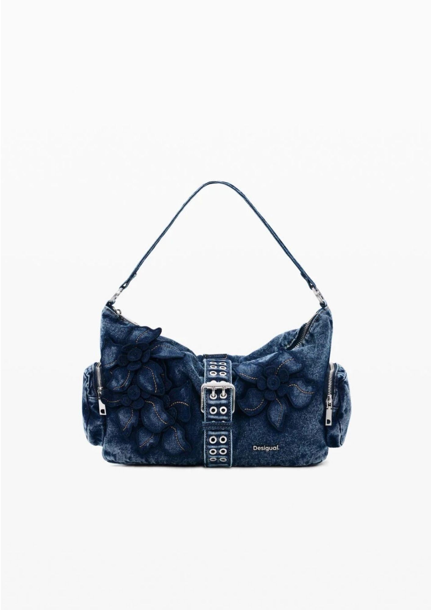 Desigual Borsa Donna Bag Curio Denim Banaba Misto Denim Chiaro Scuro 26SAXD21 5008 DESIGUAL 