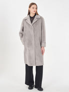 Yes Zee Cappotto Donna Reversibile Grigio Chiaro O027 KV00 0846 YES ZEE 