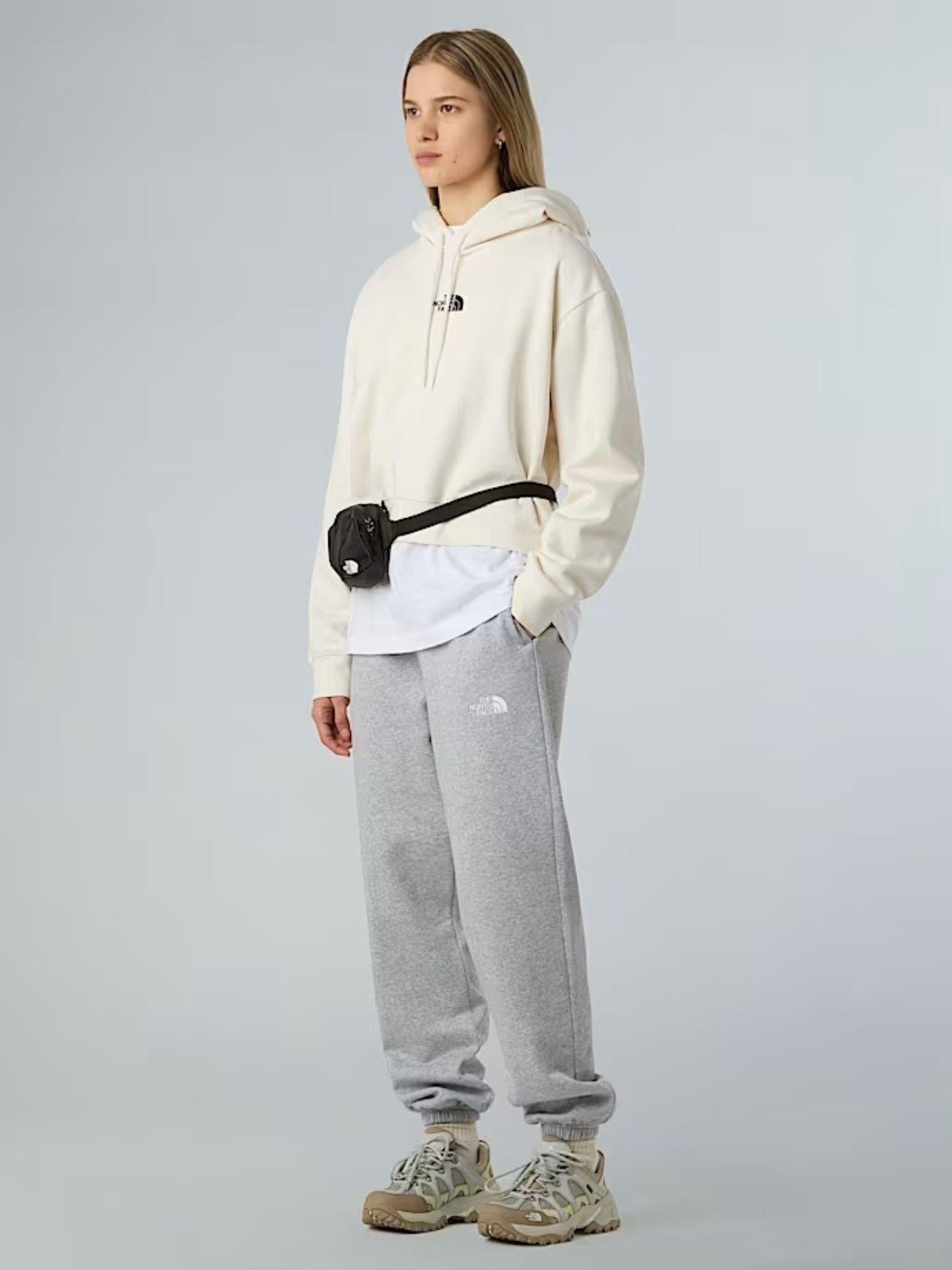 The North Face Felpa con cappuccio corta in vita Essential Donna White Dune NF0A89EX QLI THE NORTH FACE 