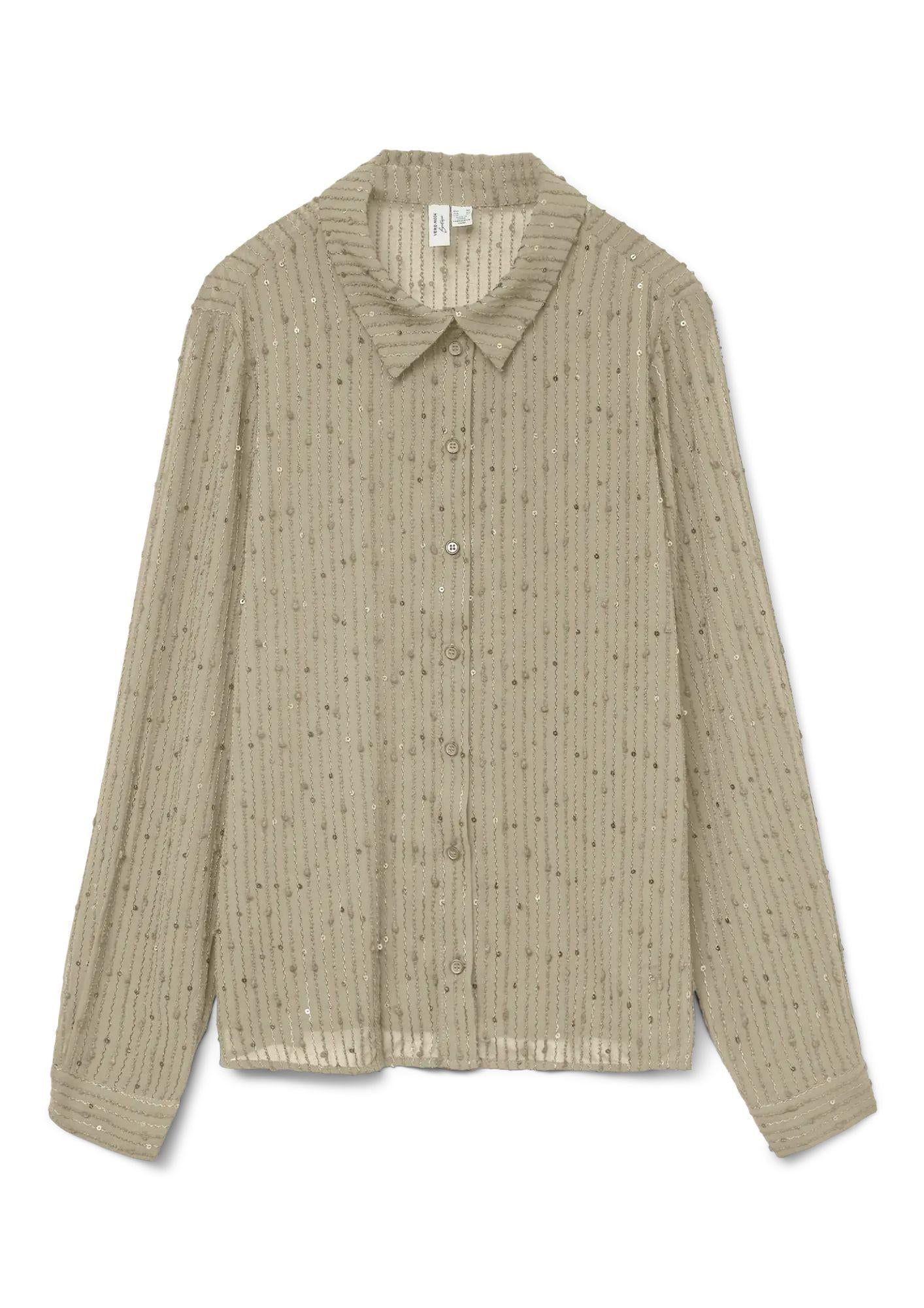 Vero Moda Camicia Donna Finola Beige 10332551 Eucalyptus VERO MODA 