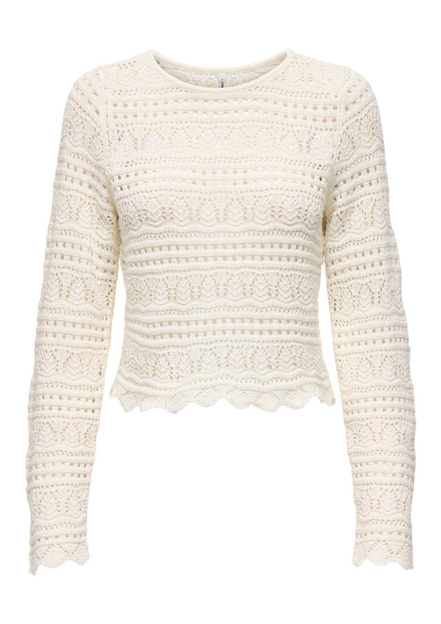 Only Pullover Donna Elke Bianco 15363049 Birch ONLY 