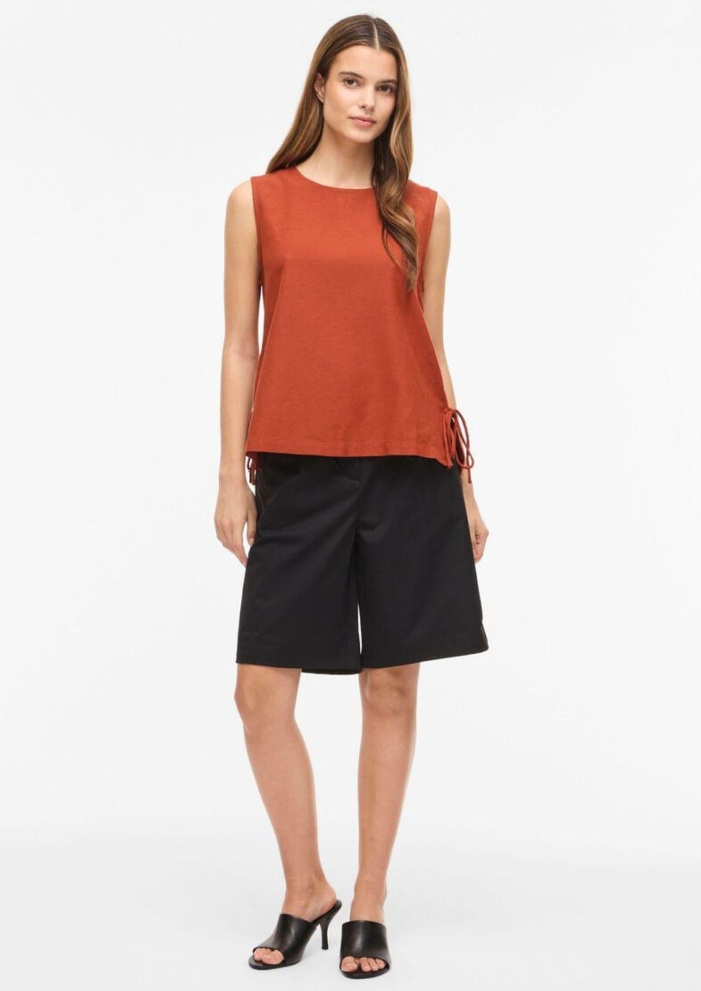 Vila Top Donna Prisilla Arancio 14113501 Burnt Brick VILA 