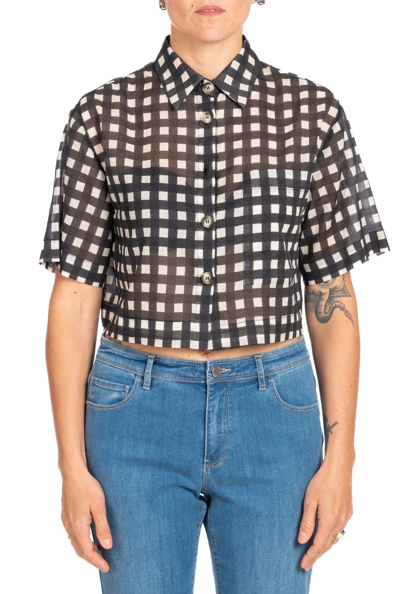 Diana Gallesi Camicia Donna Ecru e Nero 5004R003090N 01 DIANA GALLESI 