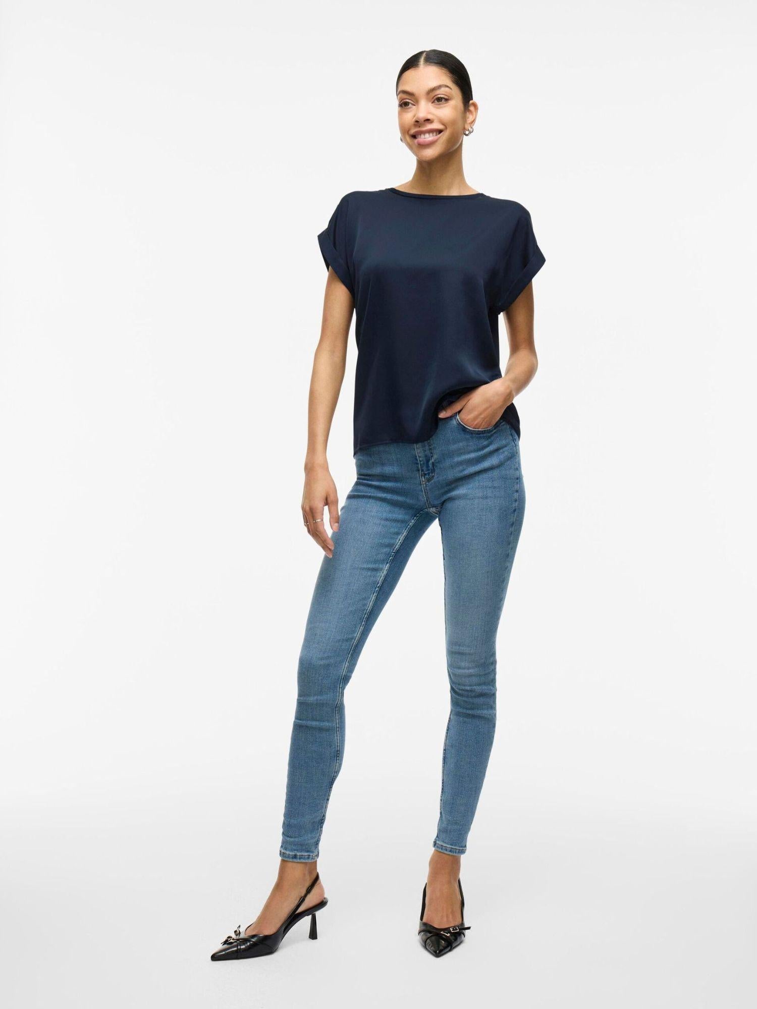 Vila Top Donna Navy Blazer Viellette 14059563 Navy Blazer VILA 