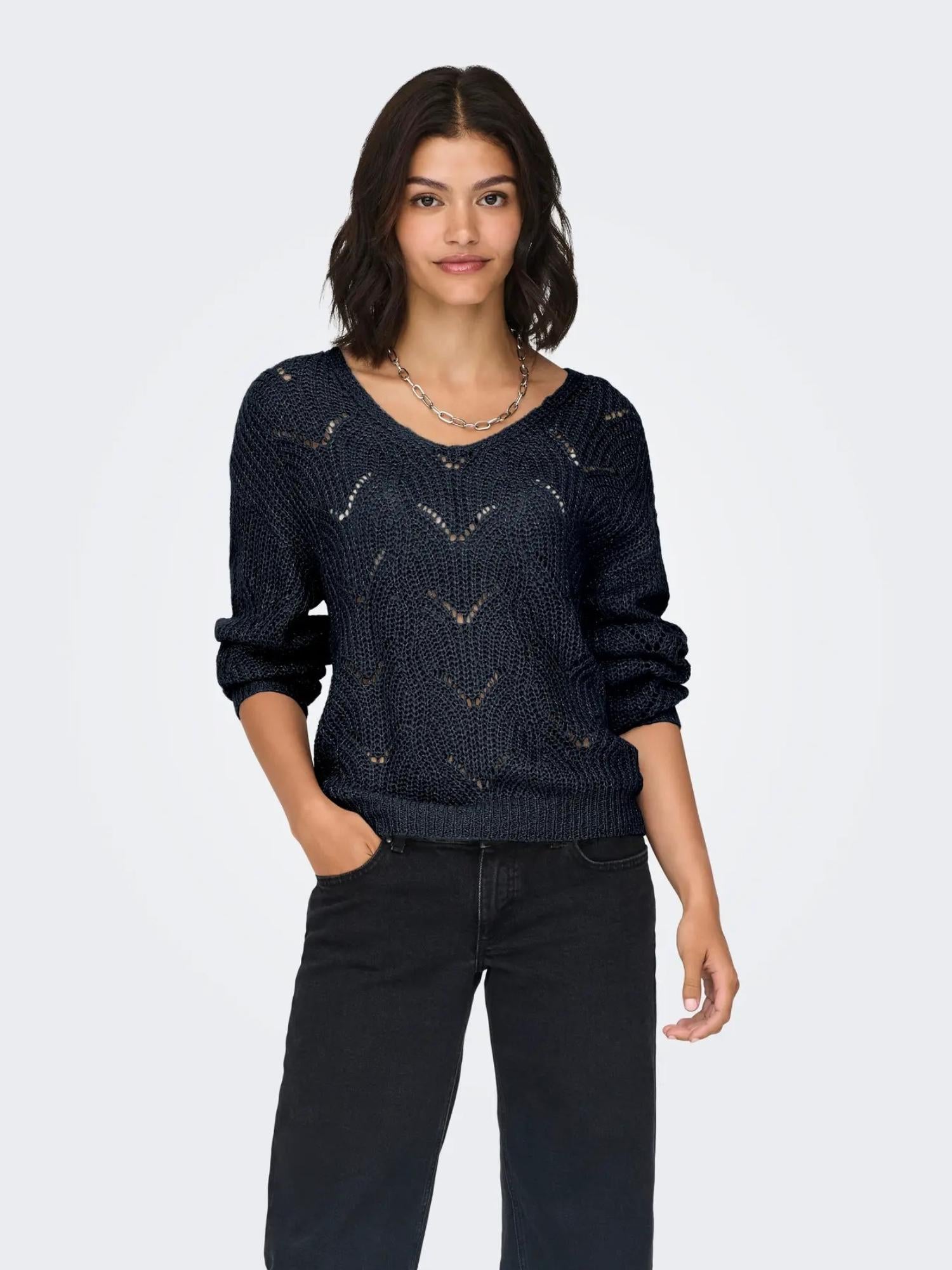 Jacqueline De Yong JDYBADUT Pullover Donna Total Eclipse - Santangelo