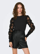Jacqueline De Yong JDYFAIRVIEW Felpa Donna Nero - Santangelo