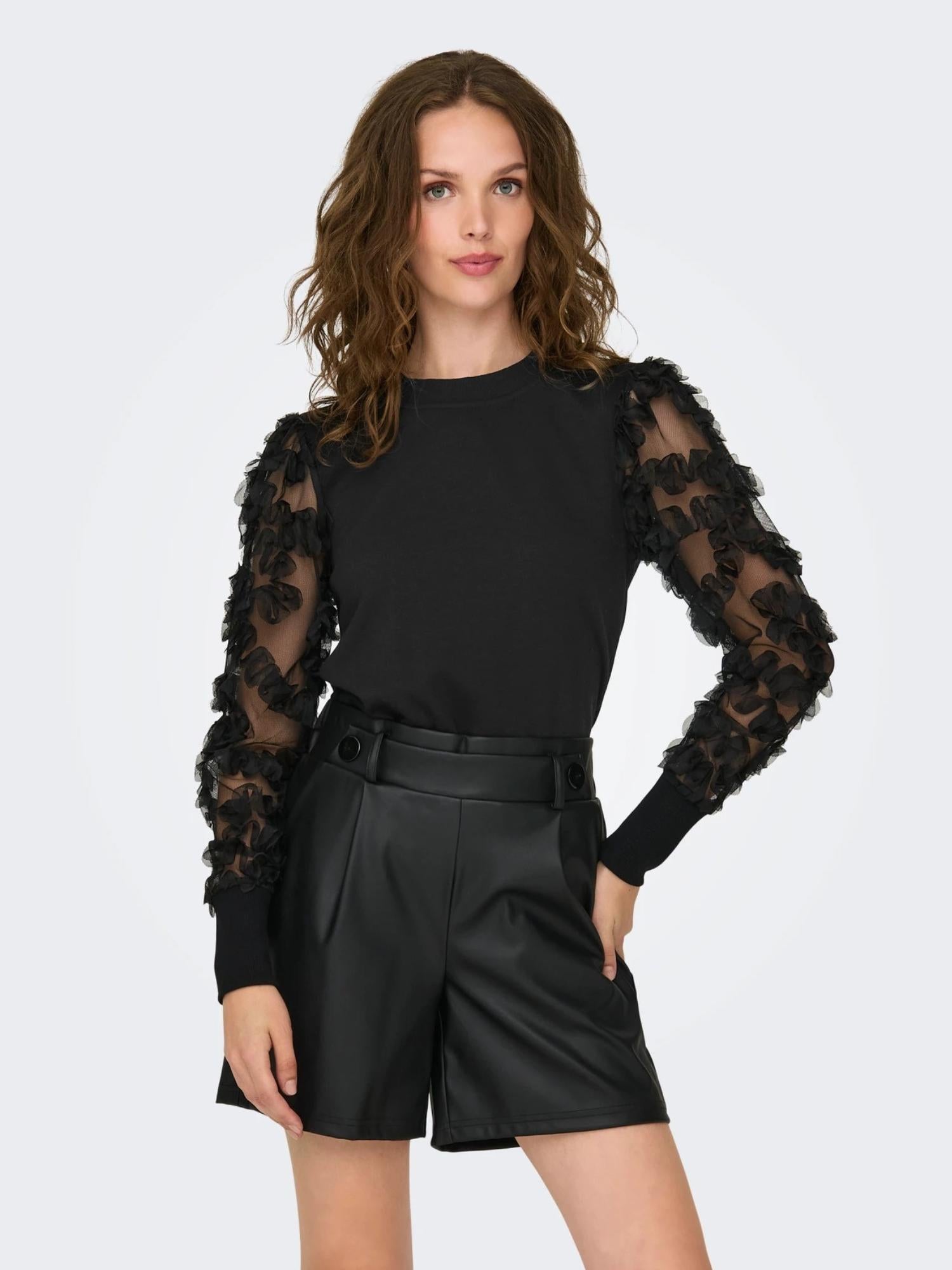 Jacqueline De Yong JDYFAIRVIEW Felpa Donna Nero - Santangelo
