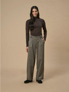 Jacqueline De Yong JDYGEGGO Wide Leg Fit Pantaloni Donna Cobblestone - Santangelo