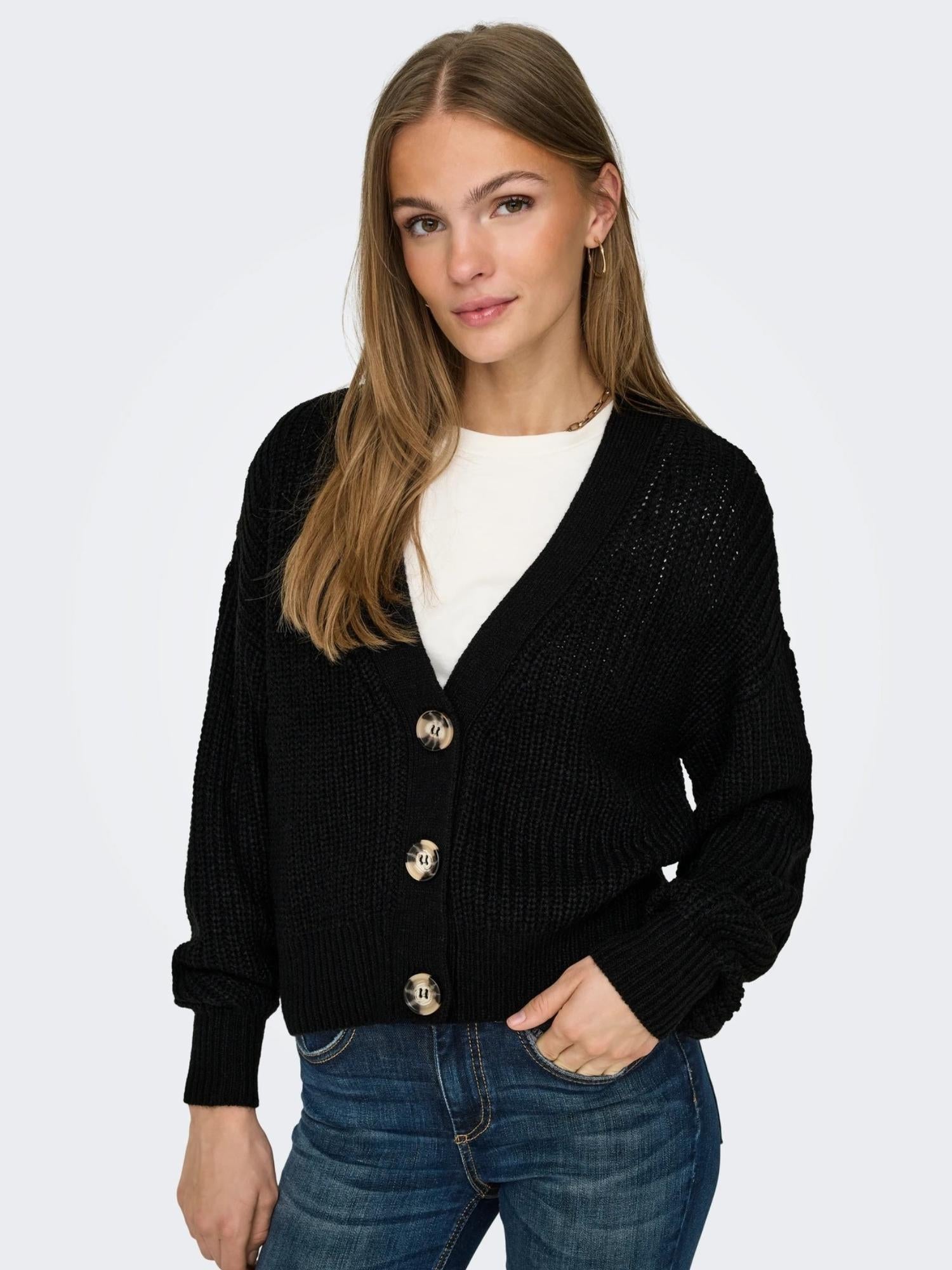 Jacqueline De Yong JDYJUSTY Cardigan Donna Nero - Santangelo