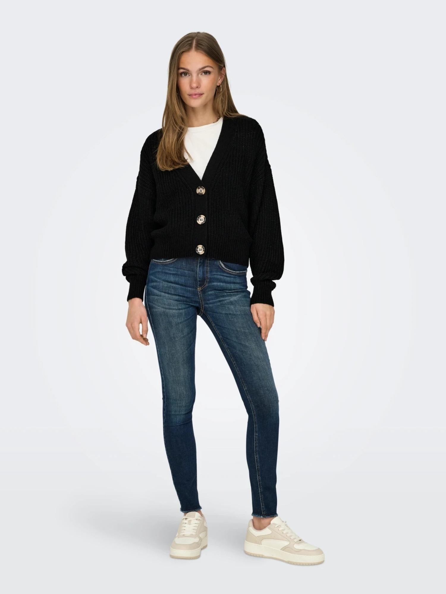 Jacqueline De Yong JDYJUSTY Cardigan Donna Nero - Santangelo