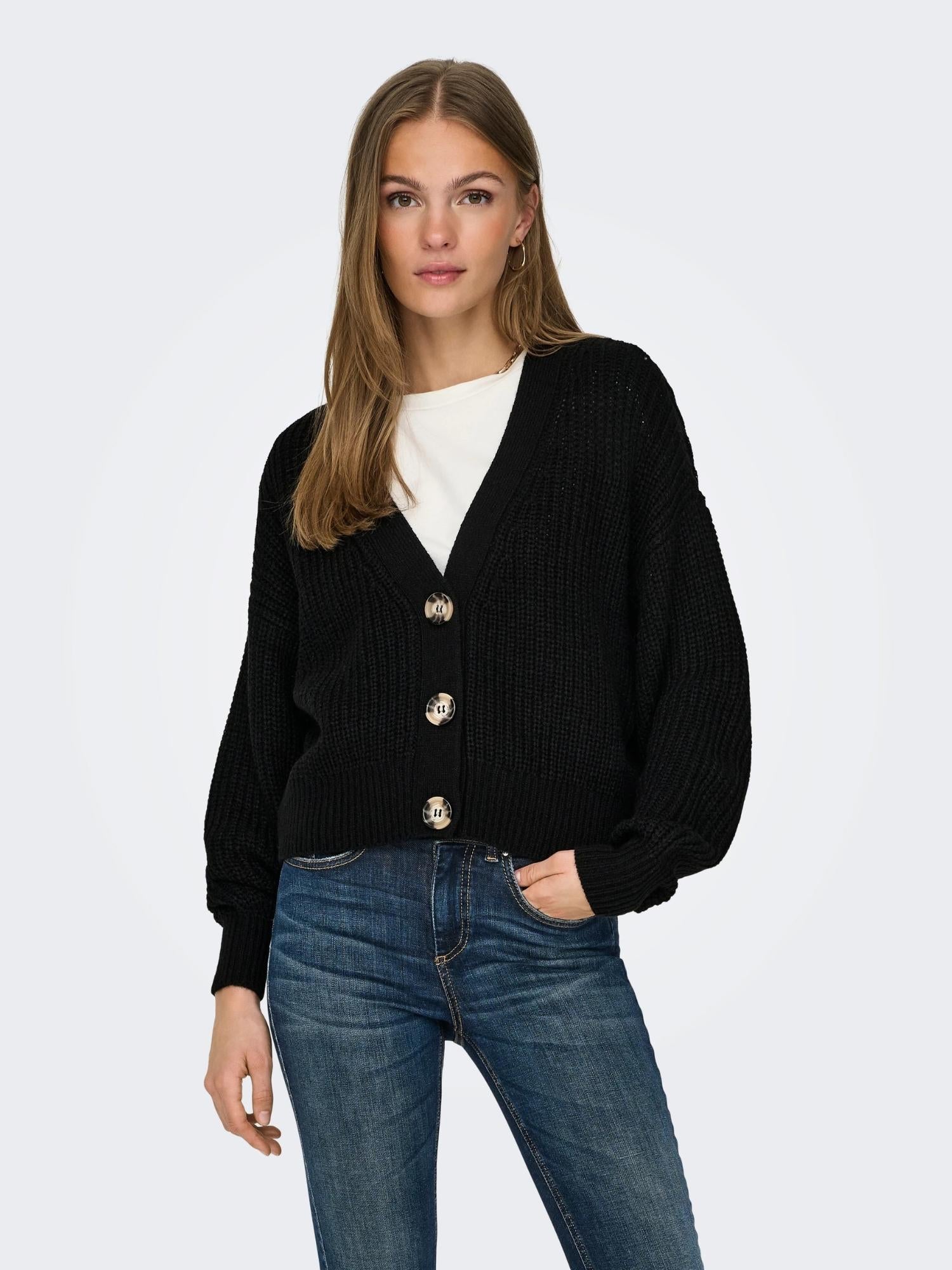 Jacqueline De Yong JDYJUSTY Cardigan Donna Nero - Santangelo