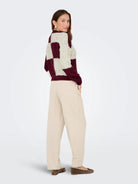 Jacqueline De Yong JDYJUSTY Pullover Donna Cabernet - Santangelo