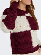 Jacqueline De Yong JDYJUSTY Pullover Donna Cabernet - Santangelo