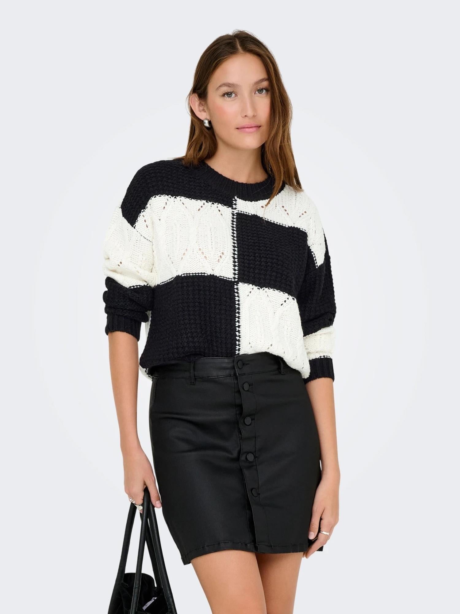 Jacqueline De Yong JDYJUSTY Pullover Donna Nero - Santangelo