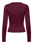 Jacqueline De Yong JDYPLUM Pullover Donna Maroon Banner - Santangelo
