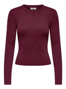 Jacqueline De Yong JDYPLUM Pullover Donna Maroon Banner - Santangelo