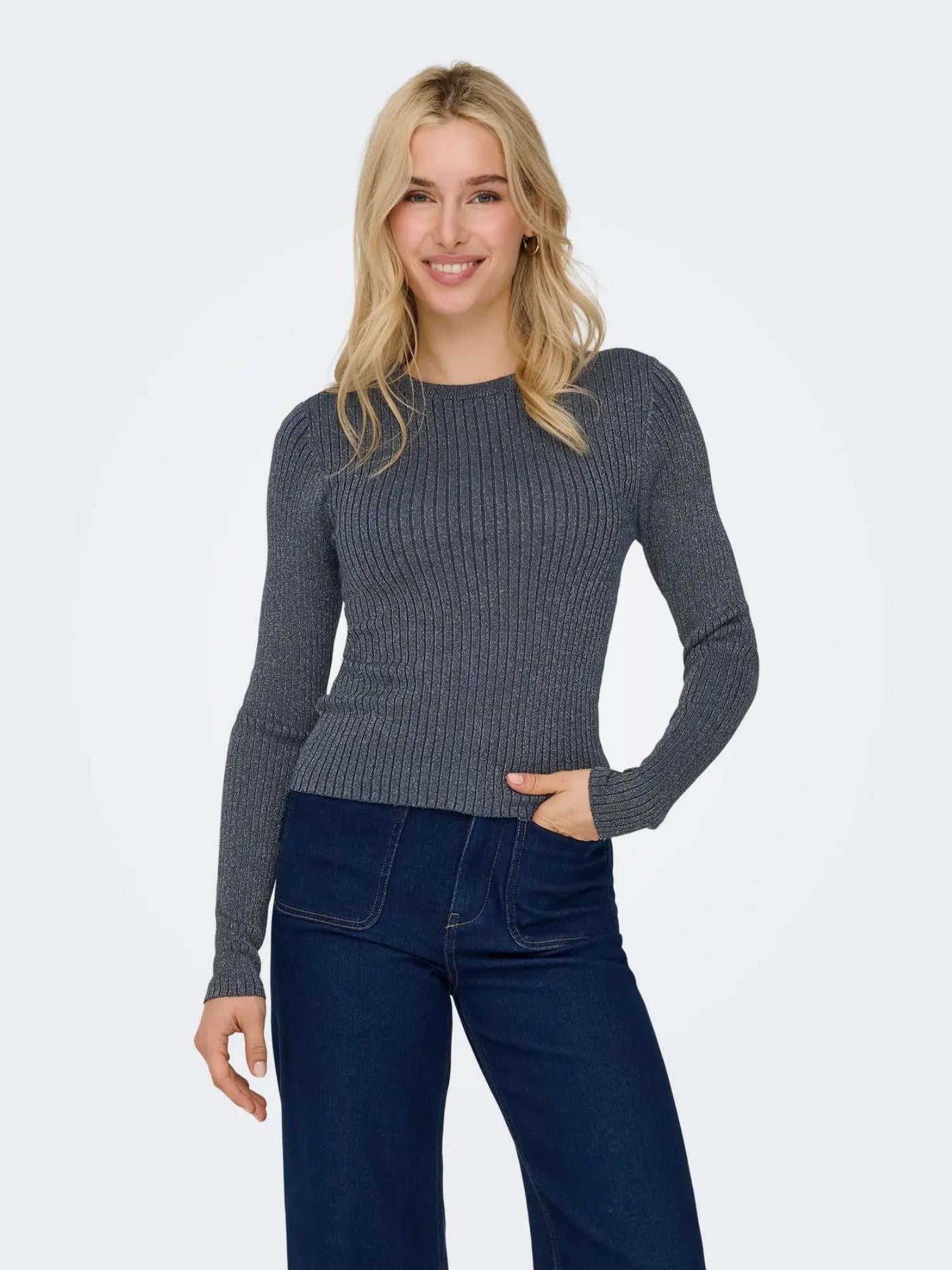Jacqueline De Yong JDYPLUM Pullover Donna Total Eclipse - Santangelo