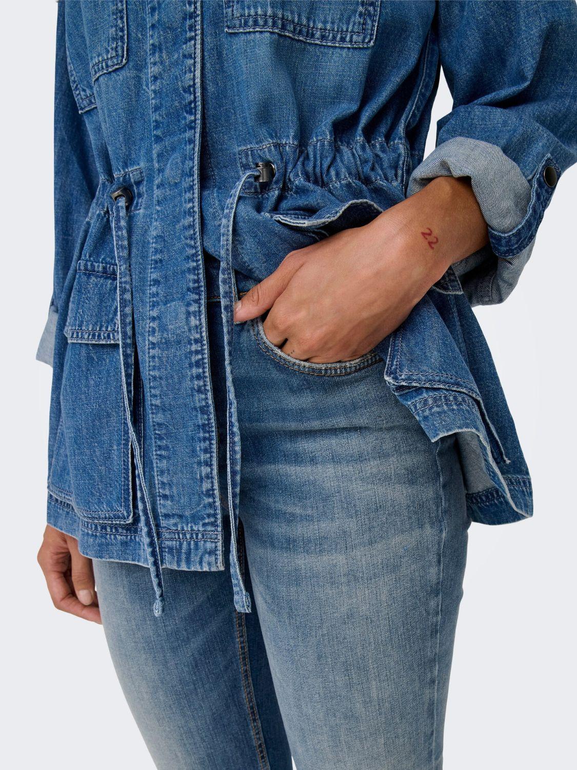 Jeans a zampa d'elefante Donna Medium Blue Denim - Santangelo
