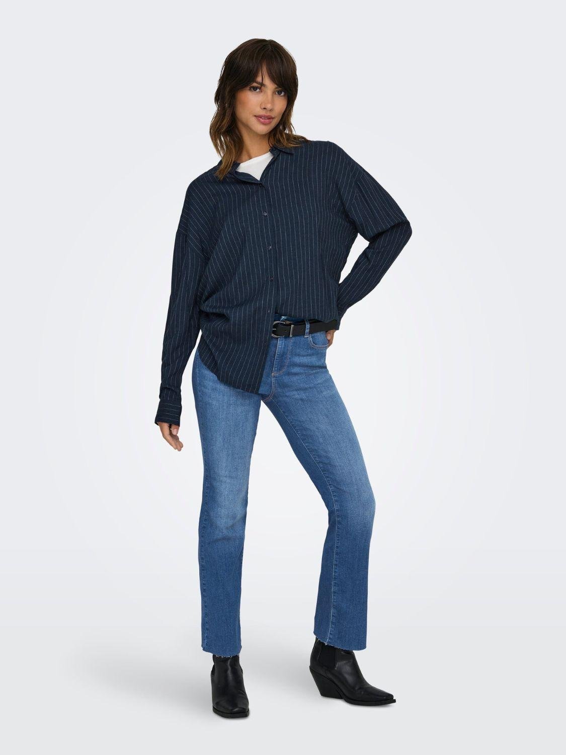 Jeans Flared fit Donna Blu Medio - Santangelo