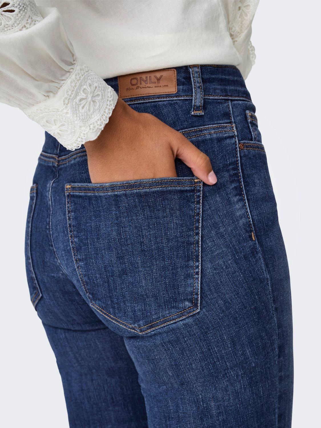 Jeans Flared fit Donna Dark Blue Denim - Santangelo