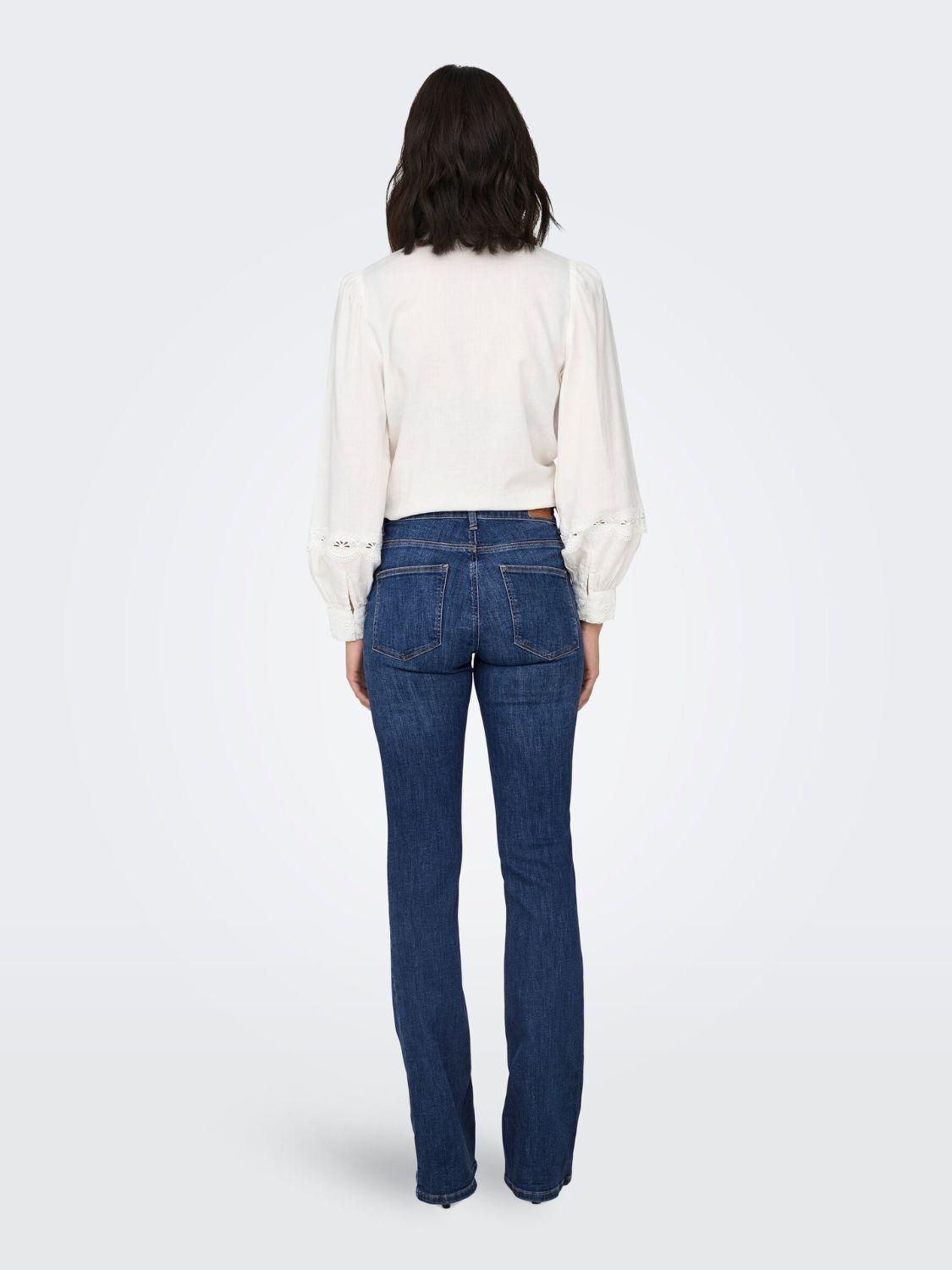 Jeans Flared fit Donna Dark Blue Denim - Santangelo
