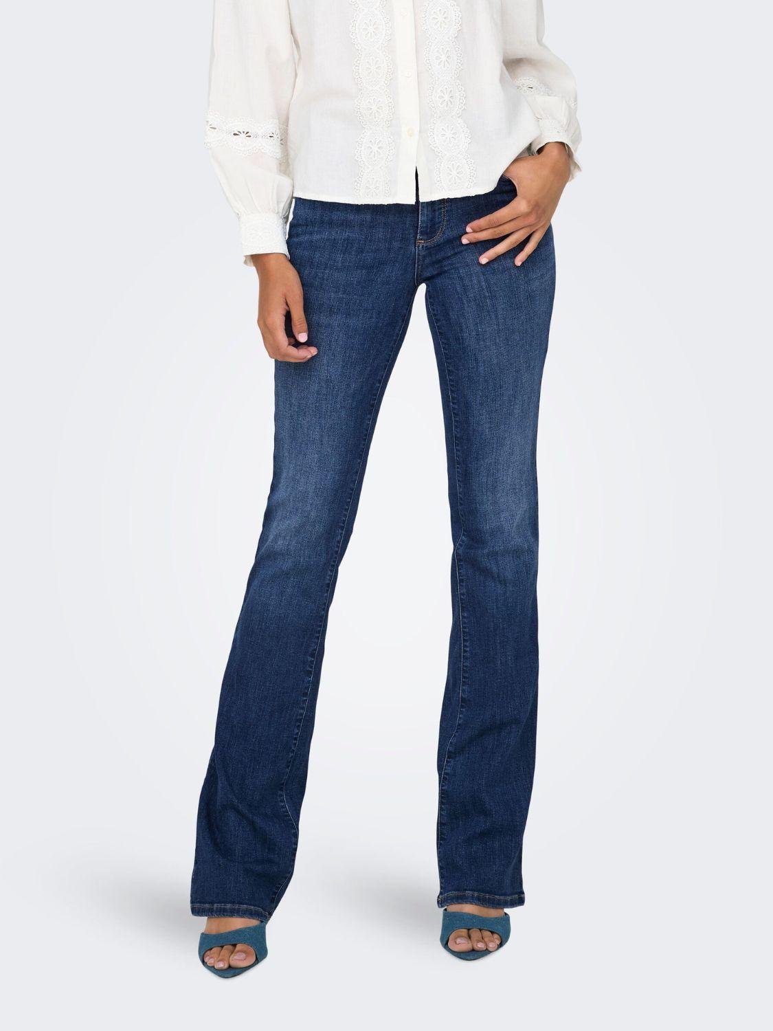 Jeans Flared fit Donna Dark Blue Denim - Santangelo