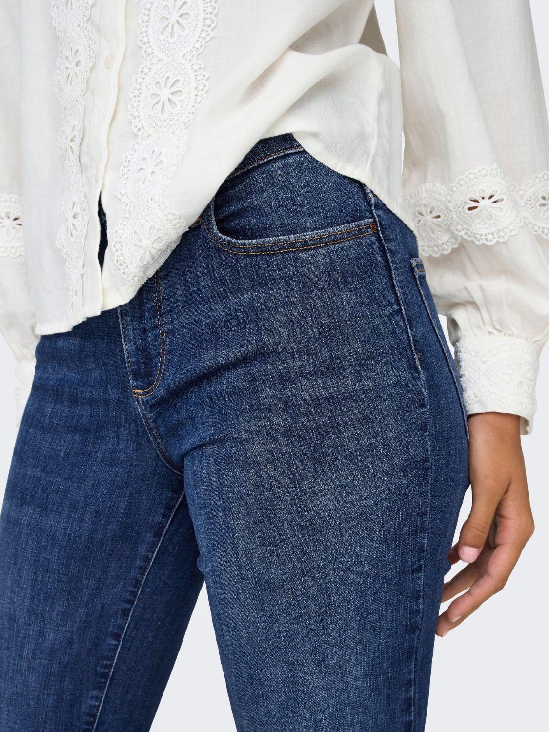 Jeans Flared fit Donna Dark Blue Denim - Santangelo