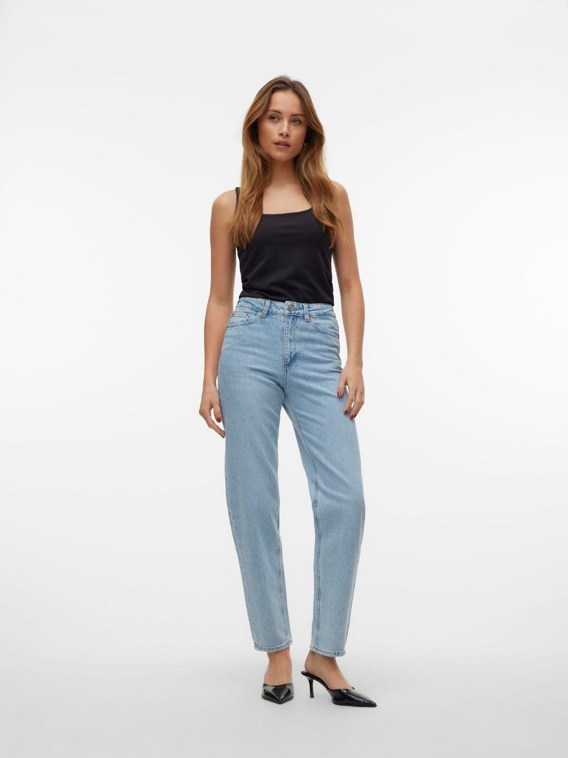 Jeans Mom fit Donna Light Blue Denim - Santangelo