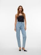 Jeans Mom fit Donna Light Blue Denim - Santangelo