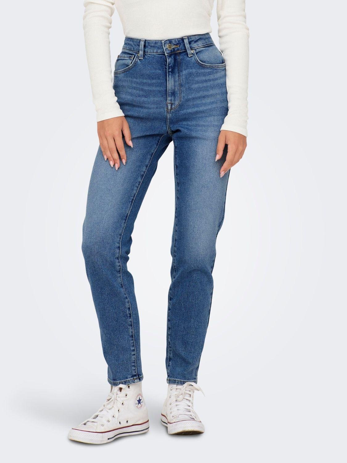 Jeans Straight fit Donna Medium Blue Denim - Santangelo