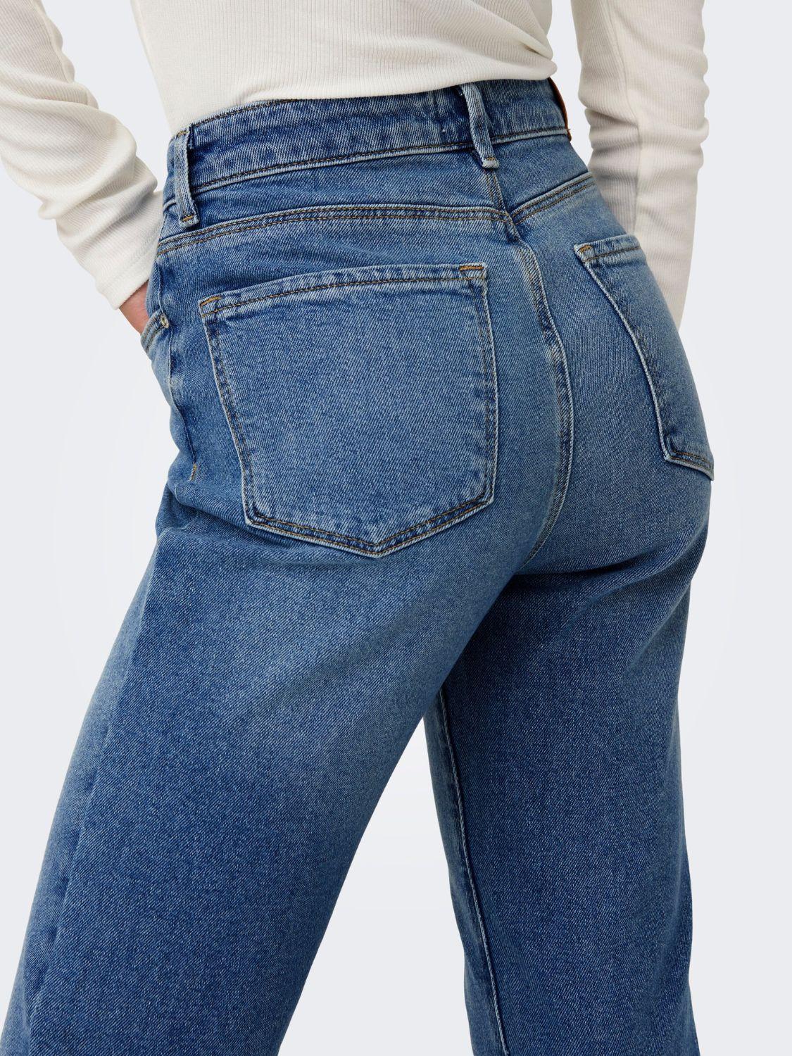 Jeans Straight fit Donna Medium Blue Denim - Santangelo