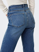 Jeans Straight fit Donna Medium Blue Denim - Santangelo