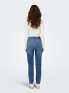 Jeans Straight fit Donna Medium Blue Denim - Santangelo