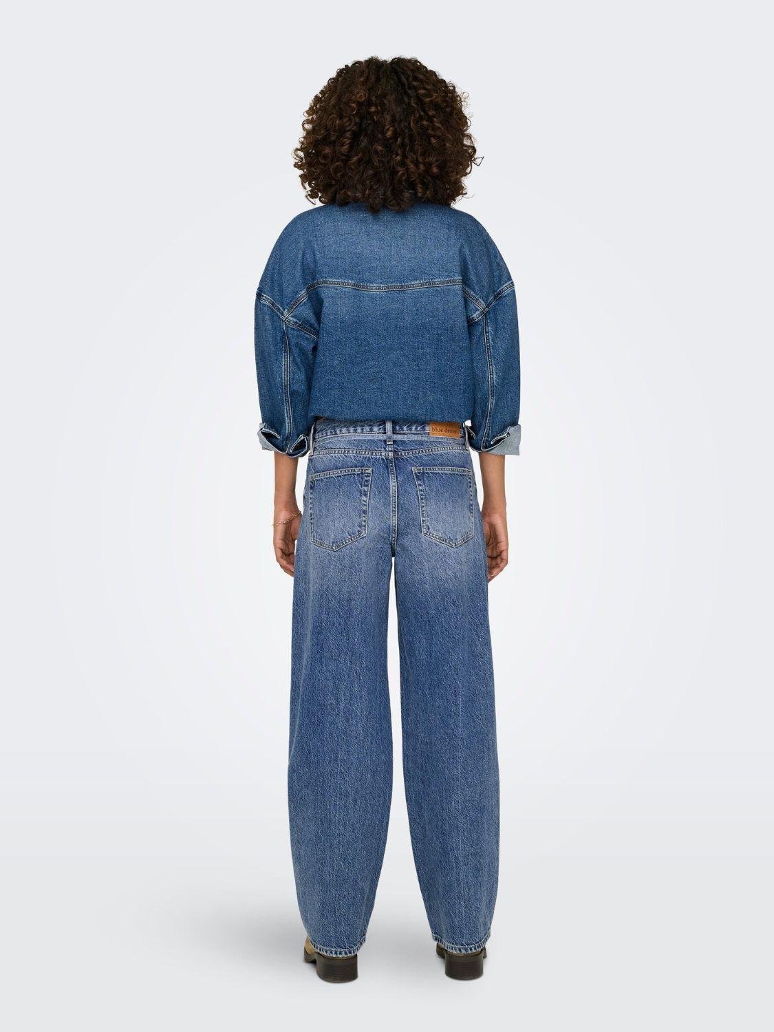 Jeans Straight fit Donna Medium Blue Denim - Santangelo