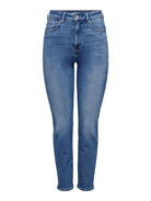 Jeans Straight fit Donna Medium Blue Denim - Santangelo