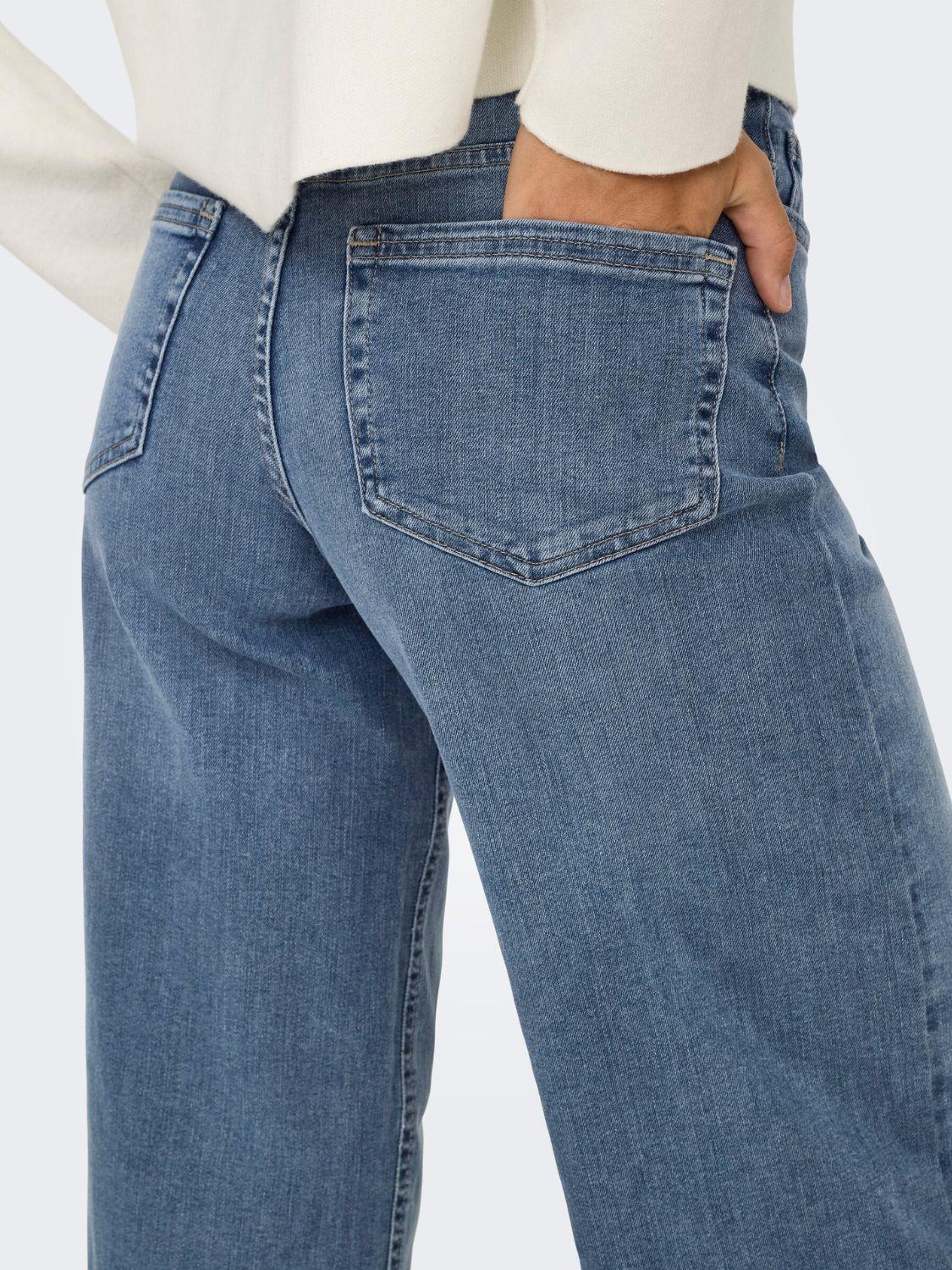 Jeans Wide Fit Donna Special Blue Grey Denim - Santangelo