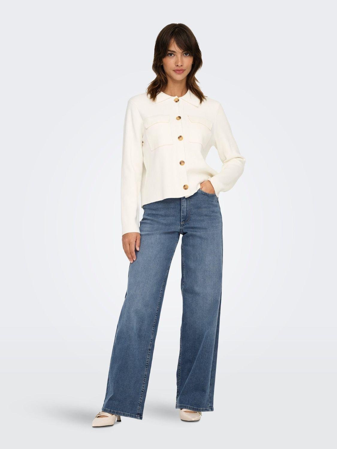 Jeans Wide Fit Donna Special Blue Grey Denim - Santangelo